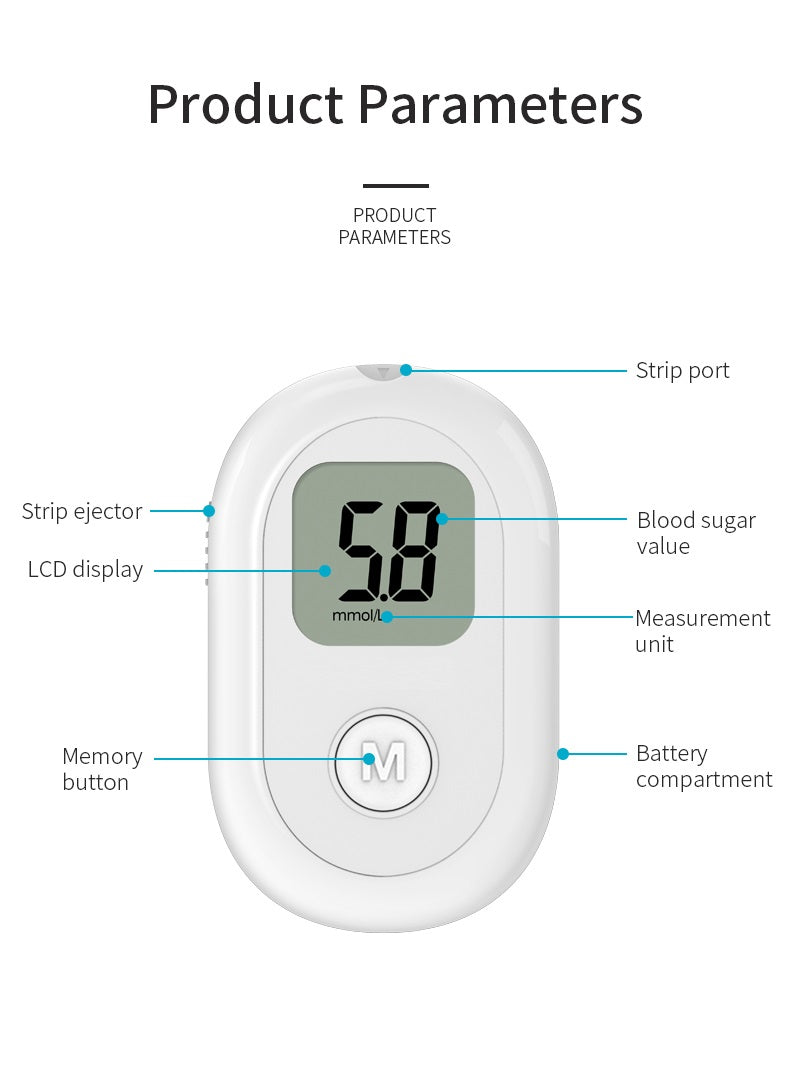 High accuracy glucose monitor glucometer blue tooth mobile wireless blood glucose meter