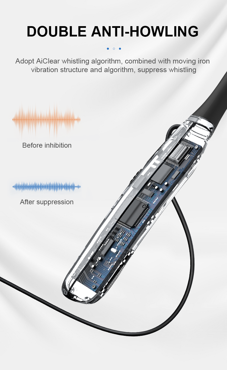 Bone Conduction Hearing Aid Headphone Wireless TV listening Headset Hearing Sound Amplifier