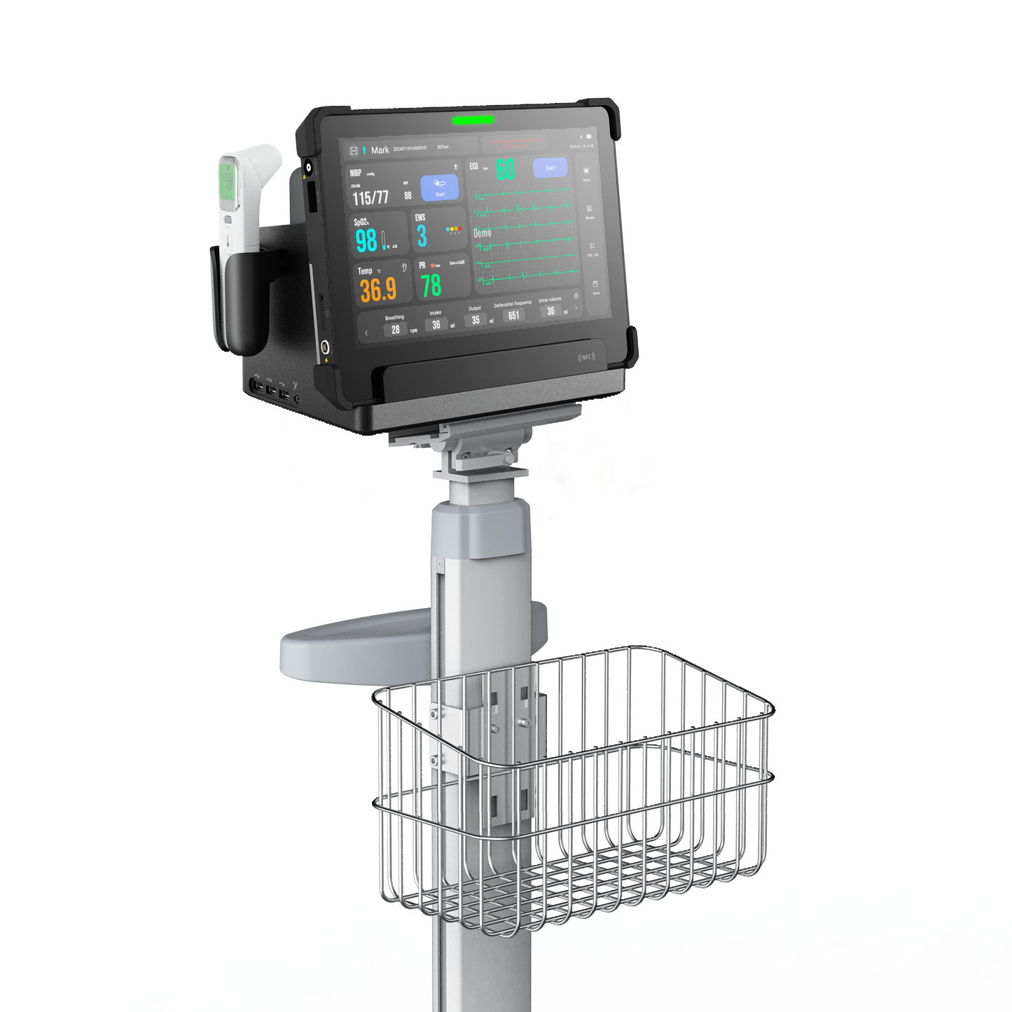 AI Remote Monitoring Device Multi Parameter Telemedicine Vital Signs Monitor