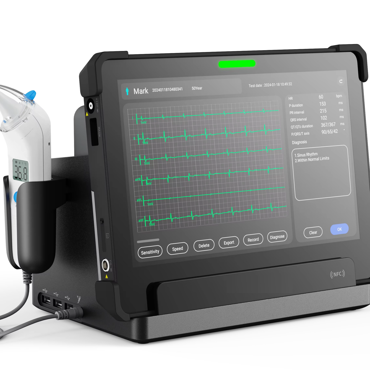 Standard Multi-Parameters Portable Vital Sians Monitor Medical Telemedicine Equipment