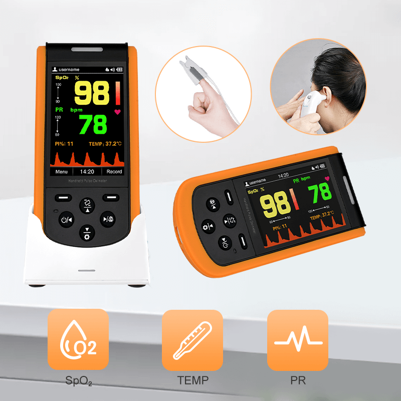 Digital Portable Rechargeable Handheld Pulse Oximeter SP-20 for Infant Kid Adult Android iPhone with Wireless Bluetooth Connection