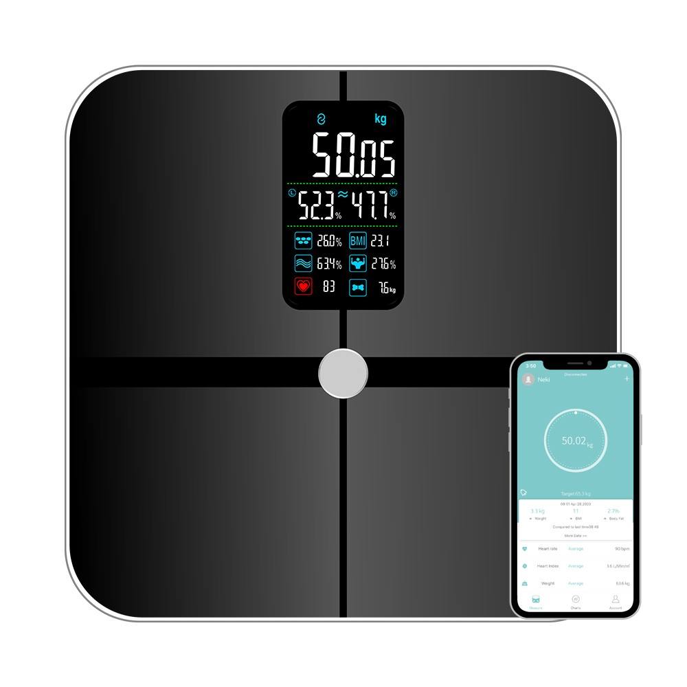 New Design Rechargeable scale wifi indicator weigh bmi body fat calculator scale