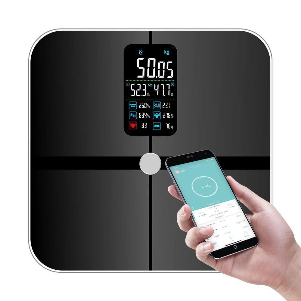 New Design Rechargeable scale wifi indicator weigh bmi body fat calculator scale