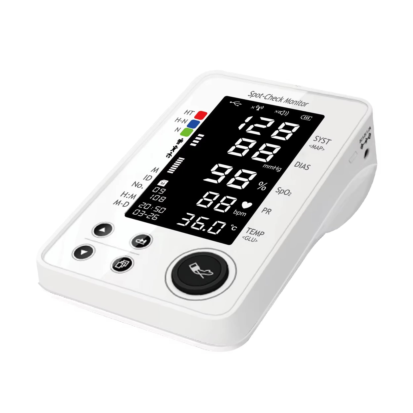 Bluetooth Remote Medical Monitoring Equipment Blood Pressure Monitor Portable Spo2
