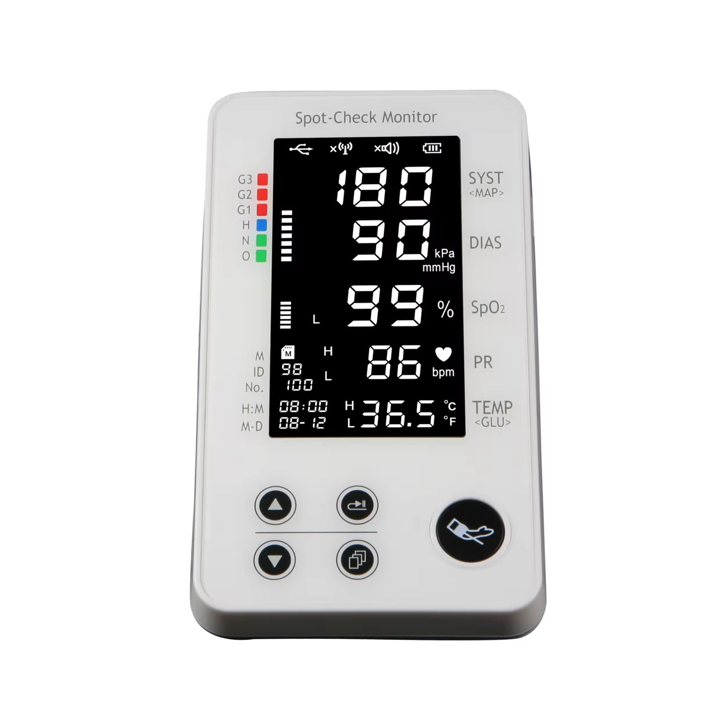 Bluetooth Remote Medical Monitoring Equipment Blood Pressure Monitor Portable Spo2