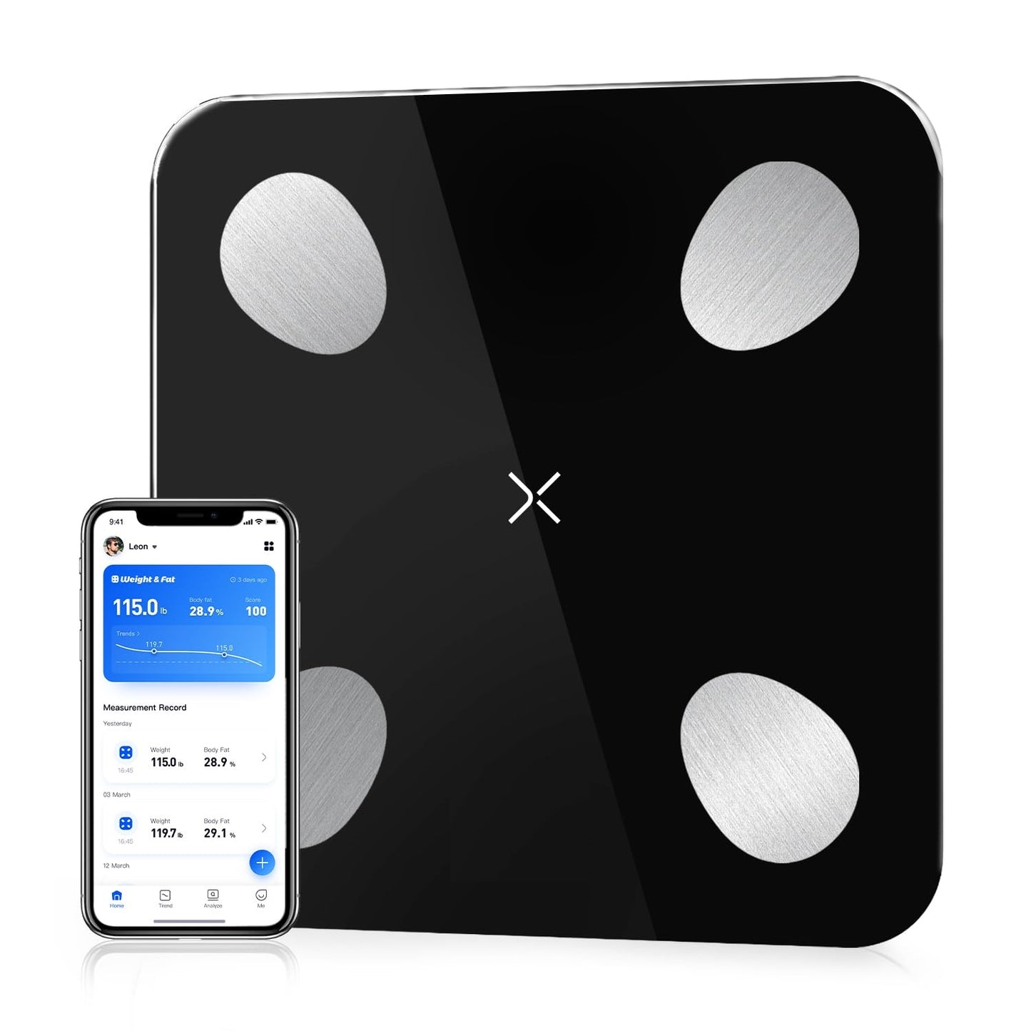 Digital BMI Weight Balance Scales FSA HSA Eligible Heavy Duty Measuring Scale for People Accurate Bluetooth Weighing Scale Electronic Weigh Scales, Black