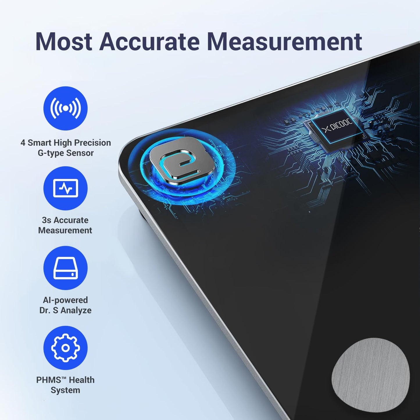 Digital BMI Weight Balance Scales FSA HSA Eligible Heavy Duty Measuring Scale for People Accurate Bluetooth Weighing Scale Electronic Weigh Scales, Black