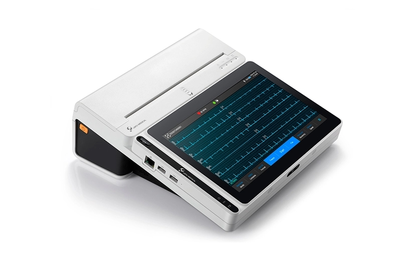 Grade 18 Leads Smart Portable ECG Monitor T180 with Printer AI Analysis Diagnosis Tablet Touch Screen