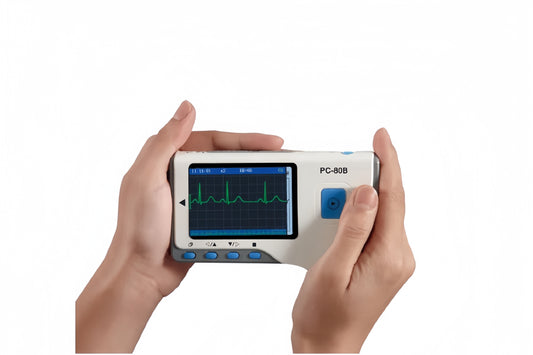 Portable EKG Machine Handheld Heart Rate Monitor ECG Sensor PC-80B