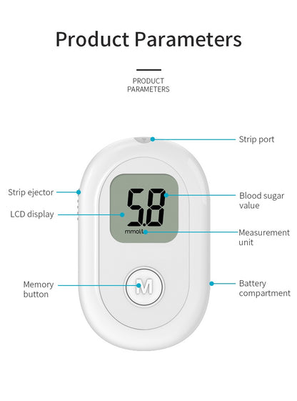 High accuracy glucose monitor glucometer blue tooth mobile wireless blood glucose meter