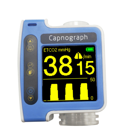 Portable Mini Handheld Capnograph Analyzer Real-time CO2 Capnography EtCO2 Monitor CE Certified Class II for Emergency Medicine