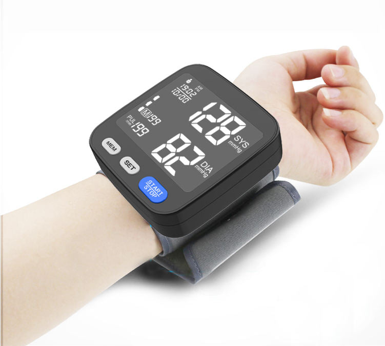 Digital Bp Machine Meter Wrist Type Digital Smart Automatic Sphygmomanometer