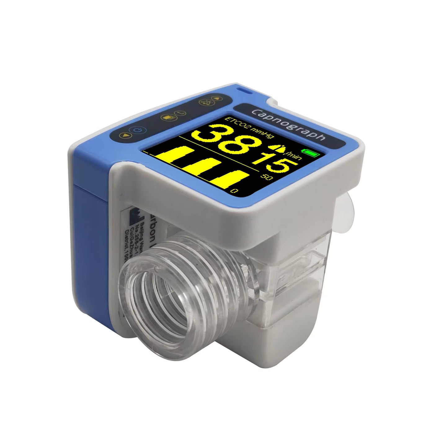Portable Mini Handheld Capnograph Analyzer Real-time CO2 Capnography EtCO2 Monitor CE Certified Class II for Emergency Medicine