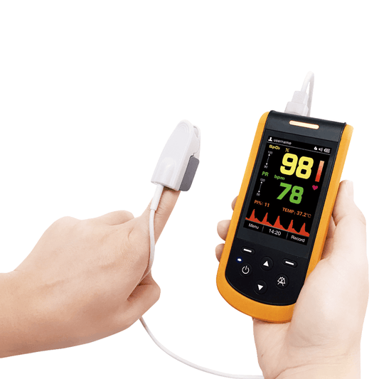 Digital Portable Rechargeable Handheld Pulse Oximeter SP-20 for Infant Kid Adult Android iPhone with Wireless Bluetooth Connection