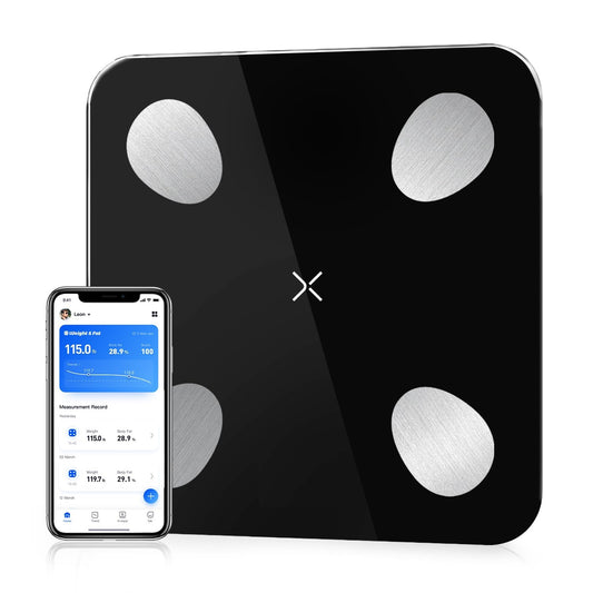 Digital BMI Weight Balance Scales FSA HSA Eligible Heavy Duty Measuring Scale for People Accurate Bluetooth Weighing Scale Electronic Weigh Scales, Black